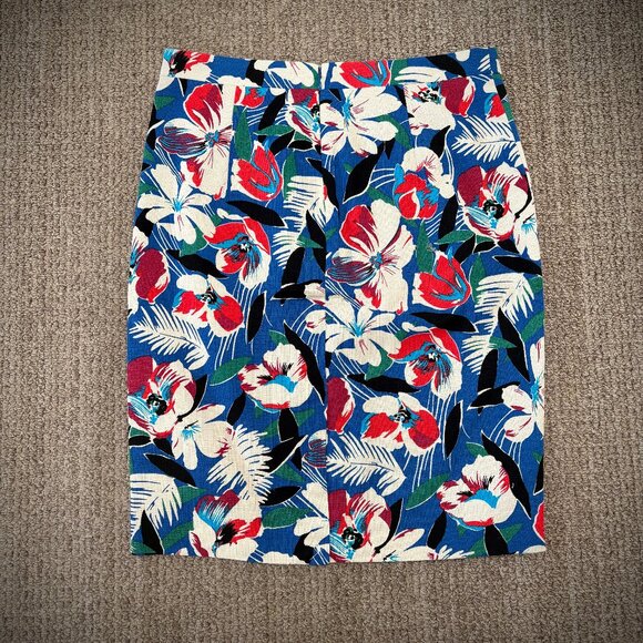 J. Crew NWOT Tropical Floral Pencil Skirt, Size 4 - Picture 5 of 15